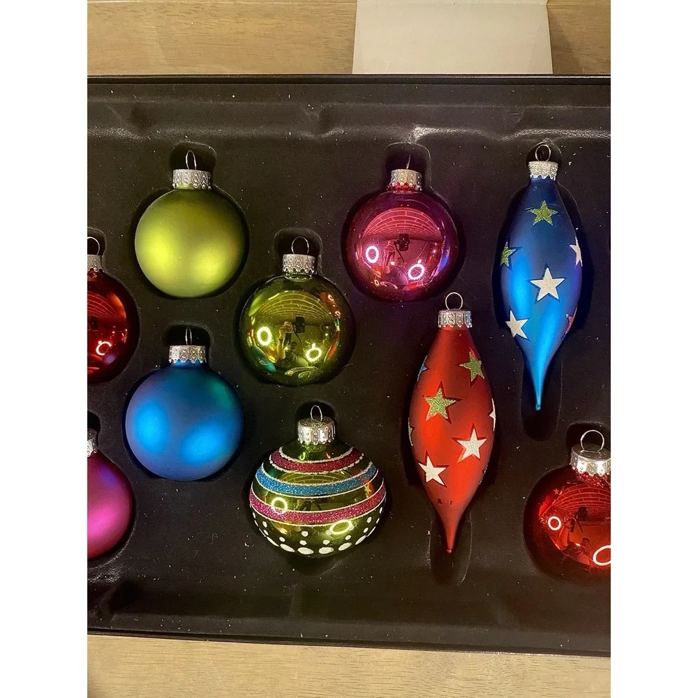 Lot 23 Robert Stanley Glass Christmas Ornaments Home‎ collection vintage-new